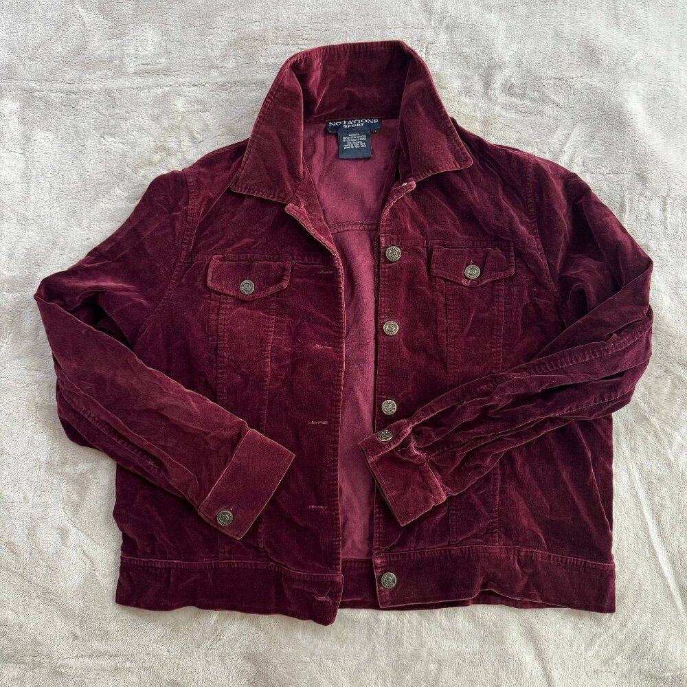Notations Sport Burgundy Corduroy Jacket